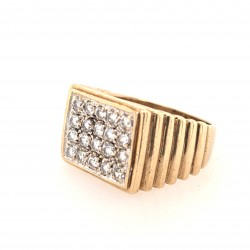 Pre Owned 9ct CZ Signet Ring ZX937
